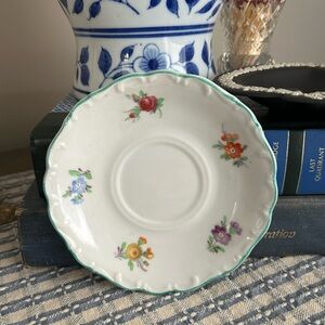 SOLD LOCALLY Vintage Bavaria Germany Floral Rose Saucer